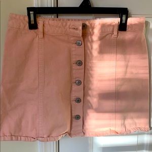Forever 21 Light Pink Denim Skirt